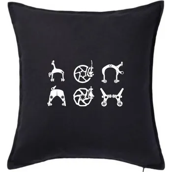 Polštář Cyclo brzdy - Polštář 50x50 - 50x50 - Pouze potah ( Černá )