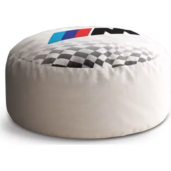 Sedací pytel Kulatý taburet Circle MPERFORMANCE Šachovnice: 38x48 cm - Sablio