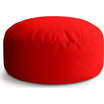 Sedací pytel Kulatý taburet Circle Červená: 38x48 cm - Sablio