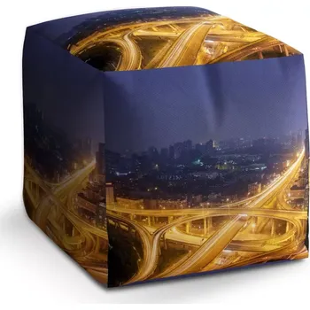 Taburet Taburet Kostka Křižovatka: 40x40x40 cm - Sablio