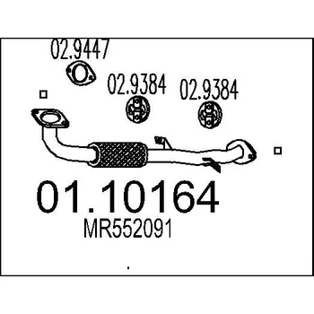 Auto-moto Výfuková trubka MTS 01.10164