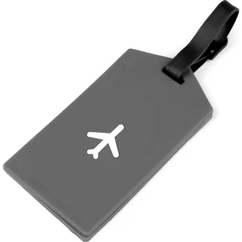 Příslušenství k zavazadlu Jmenovka / visačka na kufr letadlo, barva 2 šedá