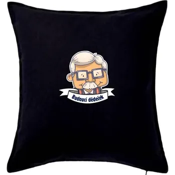 Polštář Budoucí dědeček kreslený - Polštář 50x50 - 50x50 - Pouze potah ( Černá )