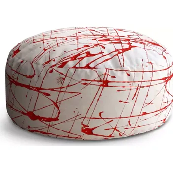 Sedací pytel Kulatý taburet Circle Krvavé cákance: 38x48 cm - Sablio