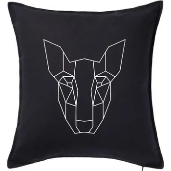 Polštář Americký Pit Bull Teriér - Geometrie - Polštář 50x50 - 50x50 - Pouze potah ( Černá )