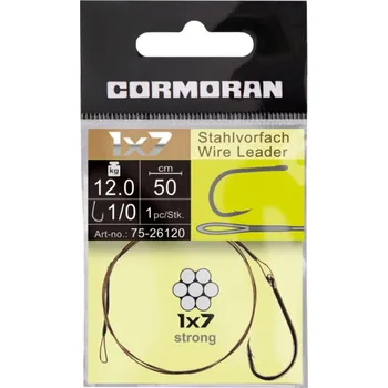 CORMORAN lanko s háčkem vel. 1/0, 12kg 50cm