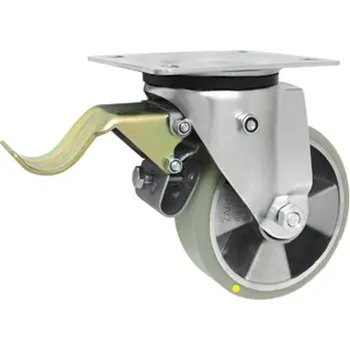 Pojezdové kolečko Antistatické polyuretanové kolo v otočné vidlici s brzdou 125 mm ZABI