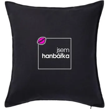 Polštář Jsem hanbářka ve čtverci - Polštář 50x50 - 50x50 - Včetně výplně ( Černá )