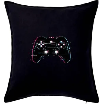 Polštář Ovladač gamer - Polštář 50x50 - 50x50 - Pouze potah ( Černá )