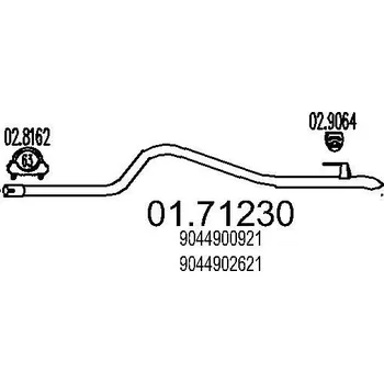 Výfuková trubka Výfuková trubka MTS 01.71230