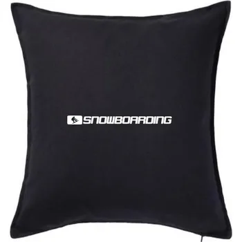 Polštář Snowboarding nápis - Polštář 50x50 - 50x50 - Včetně výplně ( Černá )