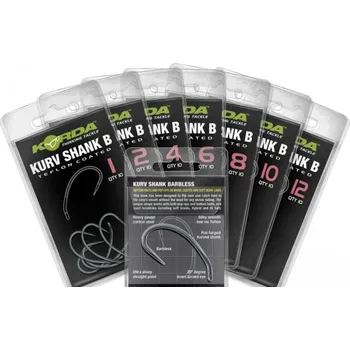 Rybářský háček Korda háčky bez protihrotu Kurv Shank B vel. 12