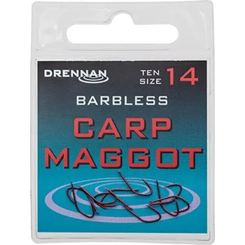 Rybářský háček Drennan háčky bez protihrotu Carp Maggot Barbless vel. 14
