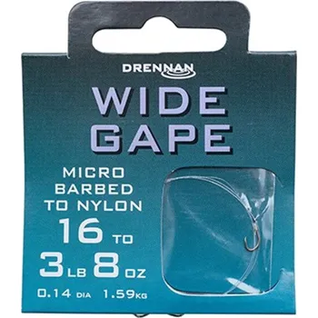 Rybářský háček Drennan návazce Wide Gape vel. 12 / 5lb
