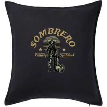 Polštář Sombrero - Polštář 50x50 - 50x50 - Pouze potah ( Černá )