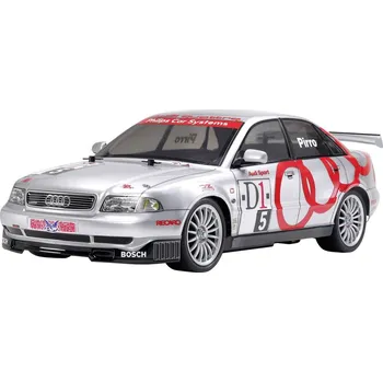 autíčko Tamiya TT-01E Audi A4 Quattro komutátorový 1:10 RC model auta elektrický silniční model 4WD (4x4) stavebnice