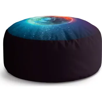 Sedací pytel Kulatý taburet Circle Země ve vesmíru: 38x48 cm - Sablio