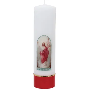 Svíčka Velikonoční svíce s potiskem, 22 cm