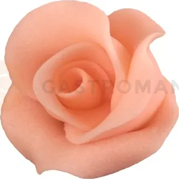 Výroba svíčky Květ růže velká z cukru 4 cm, lososová | MAGMART, R 01