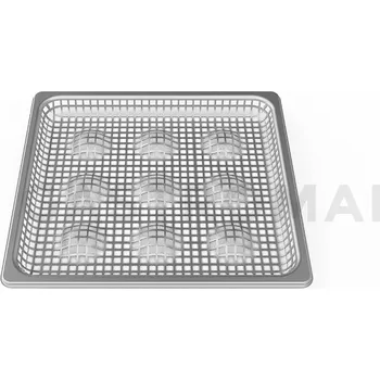 Nerezový dřez Nerezový perforovaný plech s nepřilnavým povrchem na hranolky GN 2/3 30 mm | UNOX, POTATO.FRY