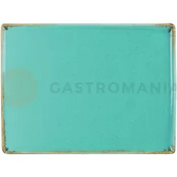 Servírovací talíř z porcelánu obdelníkový, 35x26 cm, tyrkysový | PORLAND, Seasons Laguna