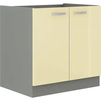 Spodní skříňka KARMEN krémový lesk / šedá 80 D 2F BB