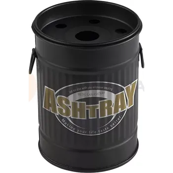 Servírovací stolek Kovový popelník ø85 x 115 mm, černá | APS, Smoky