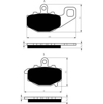 Auto-moto Zadní brzdové destičky Goldfren Kawasaki Z 750 (S) 2005-2007 směs S3