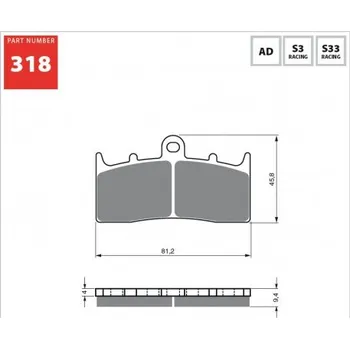 Brzda pro motocykl Přední brzdové destičky Goldfren BMW K 1600 GT/GTL 2011-2017 směs AD