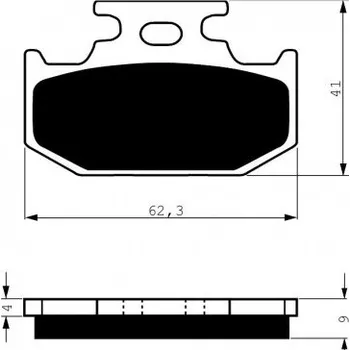 Brzda pro motocykl Zadní brzdové destičky Goldfren Suzuki DR 250 1990-1995 směs K5