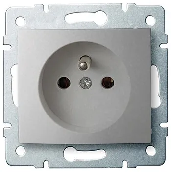 Elektrická zásuvka KANLUX DOMO Zásuvka samostatná - stříbrná