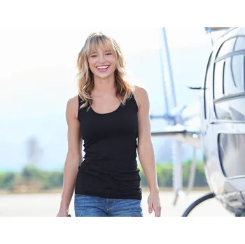 e.s. long tank top Dámský velikost XL černá Strauss