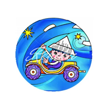 Jedlá dekorace na dort VEČERNÍČEK v autě, VARIANTA Jedlý papír 186