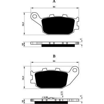 Brzda pro motocykl Zadní brzdové destičky Goldfren Honda Jazz 250 2001-2004 směs S3