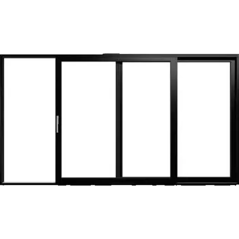 Vchodové dveře Hliníkový HS portál Aluprof HS77 antracit 300x200 cm