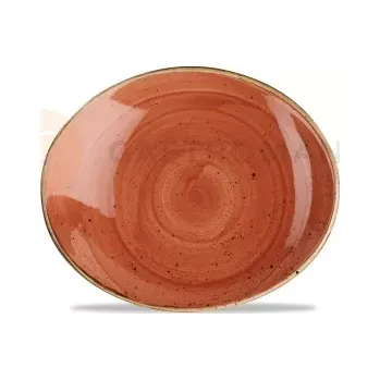 Talíř Oválný porcelánový talíř, ručně zdobený 19,2 cm | CHURCHILL, Stonecast Spiced Orange