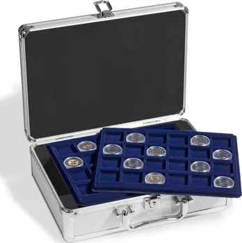Leuchtturm Cargo S6 stříbrný mincovní kufřík na 144 mincí