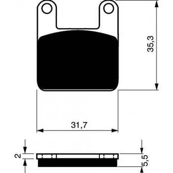 Brzda pro motocykl Zadní brzdové destičky Goldfren Aprilia RS 125 2007-2013 směs K5