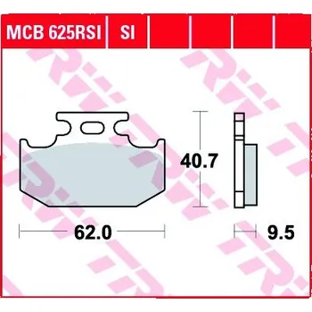 Brzda pro motocykl Zadní brzdové destičky TRW / Lucas Suzuki RMX 250 1996 - 1998 směs RSI
