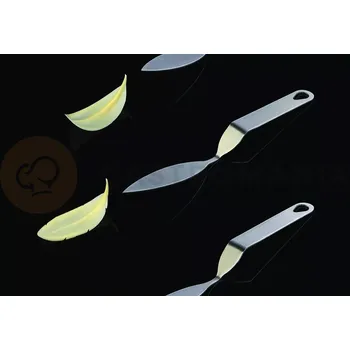 Výroba svíčky Cukrářská špachtle na čokoládu střední - tvar pírka, 80x23 mm - CH8 | PAVONI, Flychoc