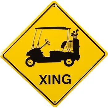 Plechová cedule Plechová cedule Golf car xing 30 cm x 30 cm