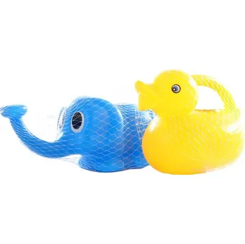 Konvička zvířátko plastová dětská kačenka / slon 2 druhy v síťce