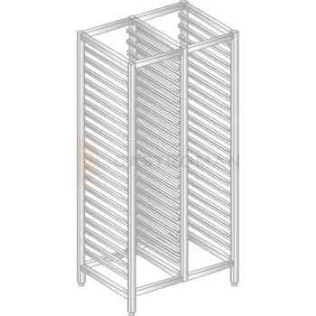 Servírovací stolek Regál dvojitý z nerezové oceli na nádoby, tácy a plechy 770x550x1600 mm | DORA METAL, DM-3323 S