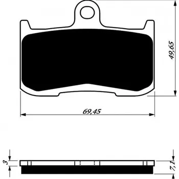 Brzda pro motocykl Přední brzdové destičky Goldfren Suzuki GSX 1300 B-King (ABS) 2007-2012 směs S3