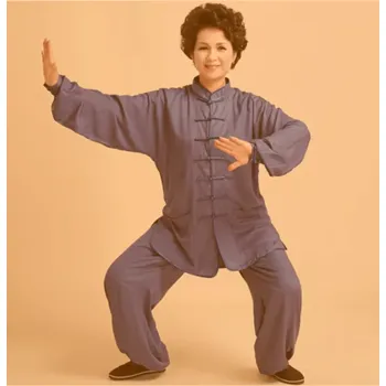 Bojový sport Kung Fu, Tai Chi oblečení obleky modrý (žena)