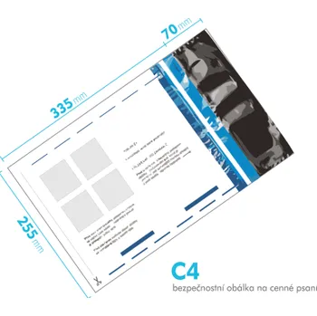 Obálka Bezpečnostní obálka C4 - bez dobírky česká pošta