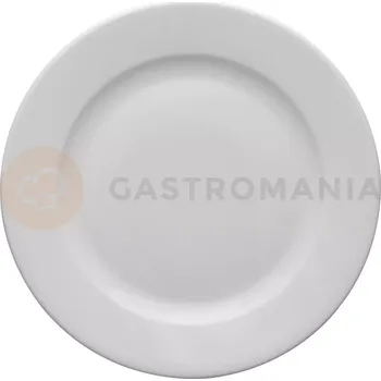 Talíř Plytký talíř z bílého porcelánu o průměru 26,5 cm | LUBIANA, Kaszub/Hel