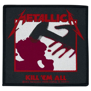 Nášivka z Metallica - Kill 'Em All - Žádný - cerná/bílá/cervená