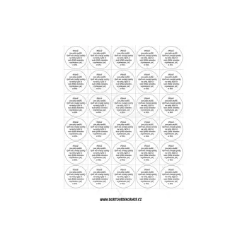 Jedlá dekorace na dort PŘÁTELÉ JSOU JAKO ..., VARIANTA Jedlý papír 58