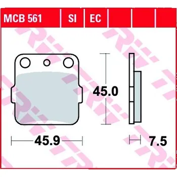 Brzda pro motocykl Zadní brzdové destičky TRW / Lucas Yamaha YZ 85 SW 2004 - směs SI